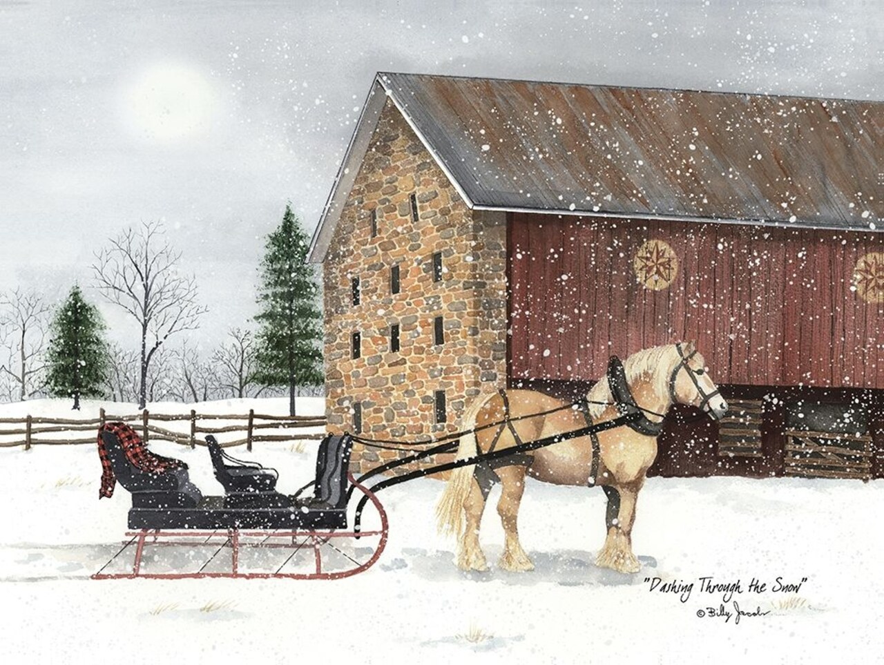 Dashing Through the Snow Poster Print by Billy Jacobs # BJ1256